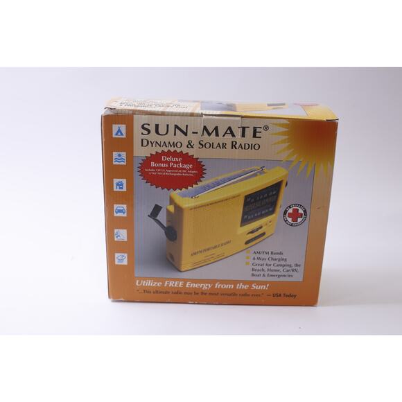 Sun, Mate, Dynamo, Solar Radio, Yellow, 1999, In Packaging, Solar Powered - Picture 1 of 5